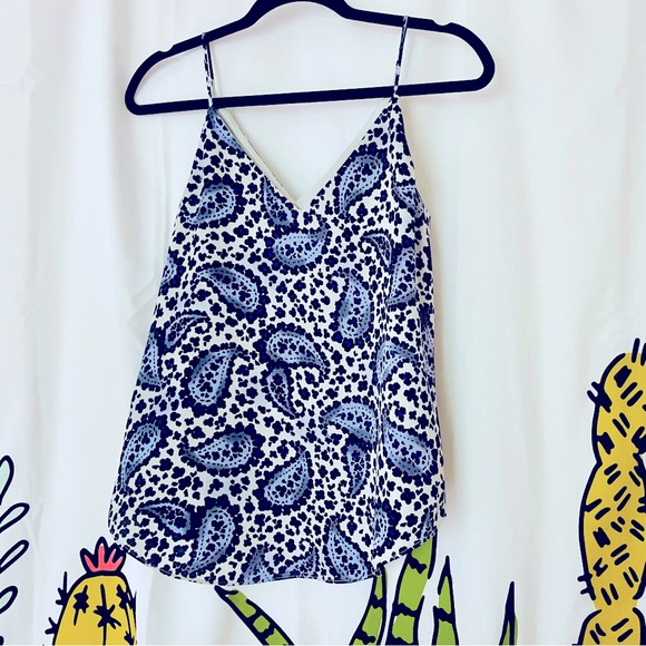 Express Blue Paisley Women’s Top XS - Picture 1 of 2